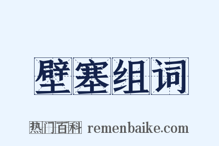 壁塞组词是什么意思的图片